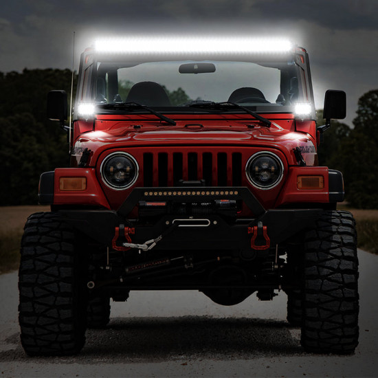 50'' light bar & 2 pods work lights & all brackets for 1997-2006 jeep wrangler tj truck 50'' light bar & 2 pods work lights & all brackets for 1997-2006 jeep wrangler tj truck