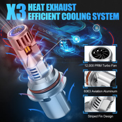 9004/hb1 led headlight bulbs 6500k white super bright
