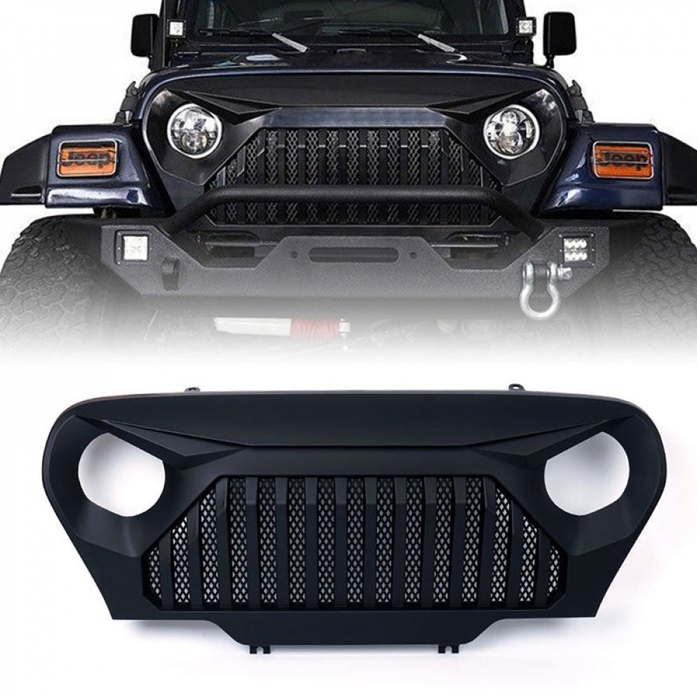 gladiator grill grille for 1997-2006 jeep wrangler tj - 10103
