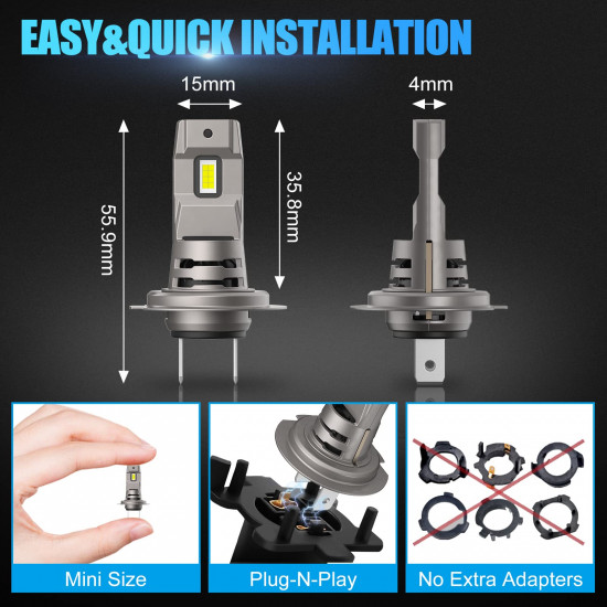 h7 led headlight bulb 6500k cool white led bulb h7 led headlight bulb 6500k cool white led bulb
