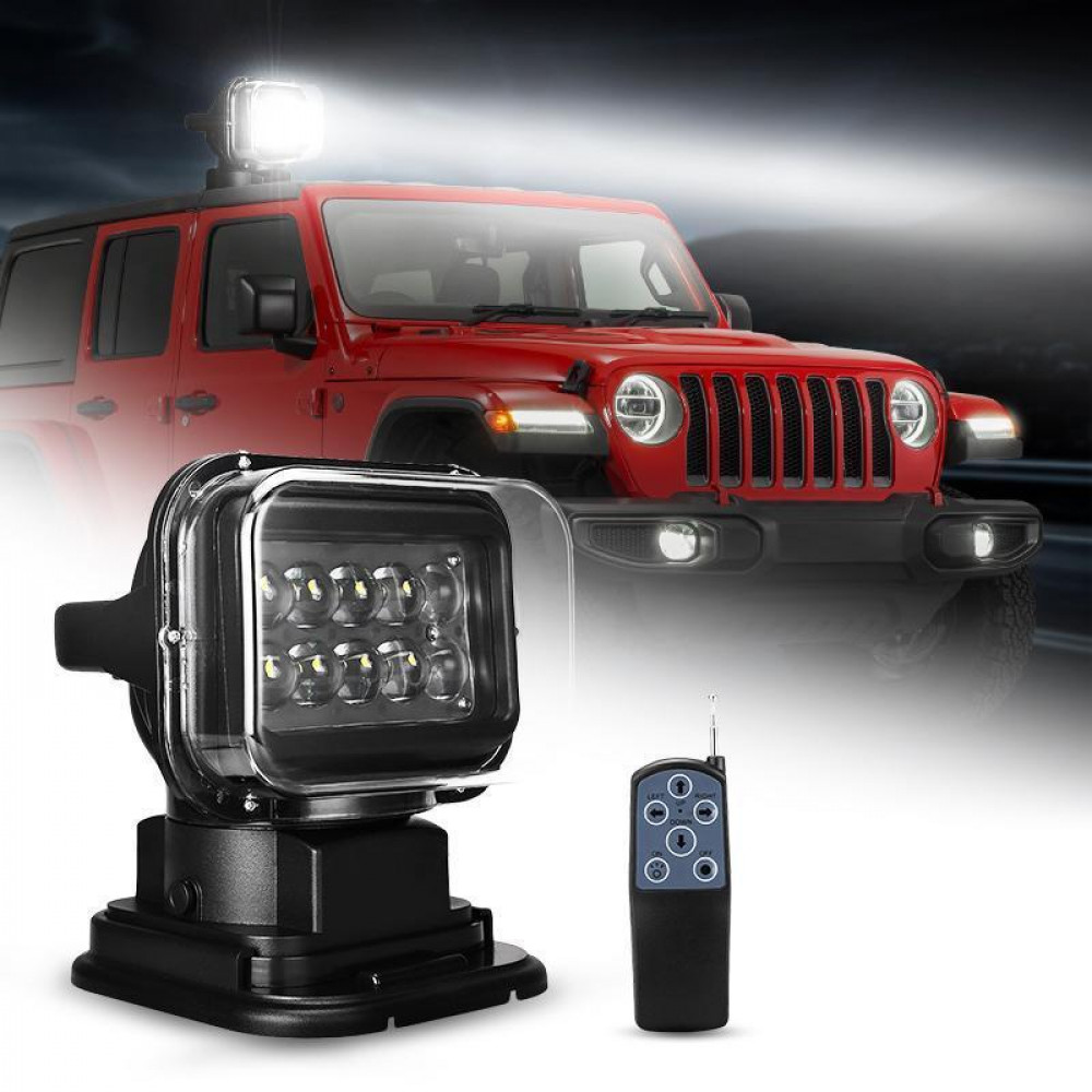 high power 50w 360° search light remote controlled offroad led ...